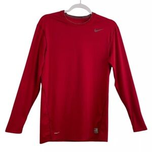 Nike Pro Tight Men Athletic Shirt Red Size X Large Casual Workout Comfort Sporty